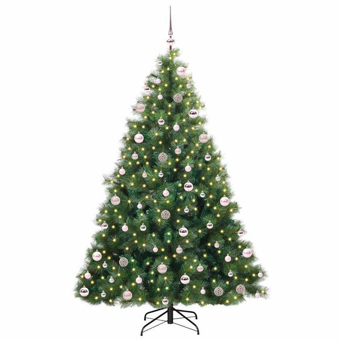 Albero di Natale artificiale con 300 LED Verde 210 cm PE e PVC 3397798