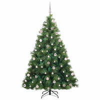 Albero di Natale artificiale con 300 LED Verde 210 cm PE e PVC 3397798