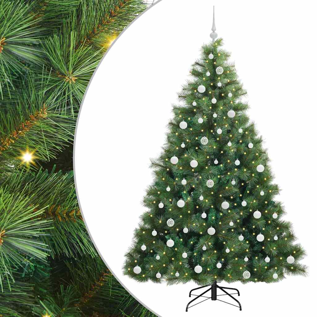 Albero di Natale artificiale con 300 LED Verde 210 cm PE e PVC 3397799