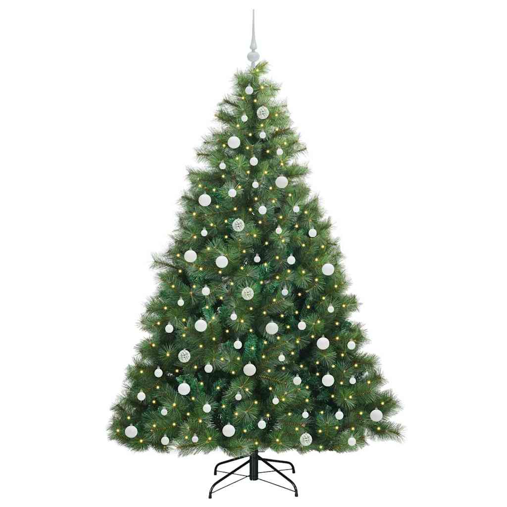 Albero di Natale artificiale con 300 LED Verde 210 cm PE e PVC 3397799