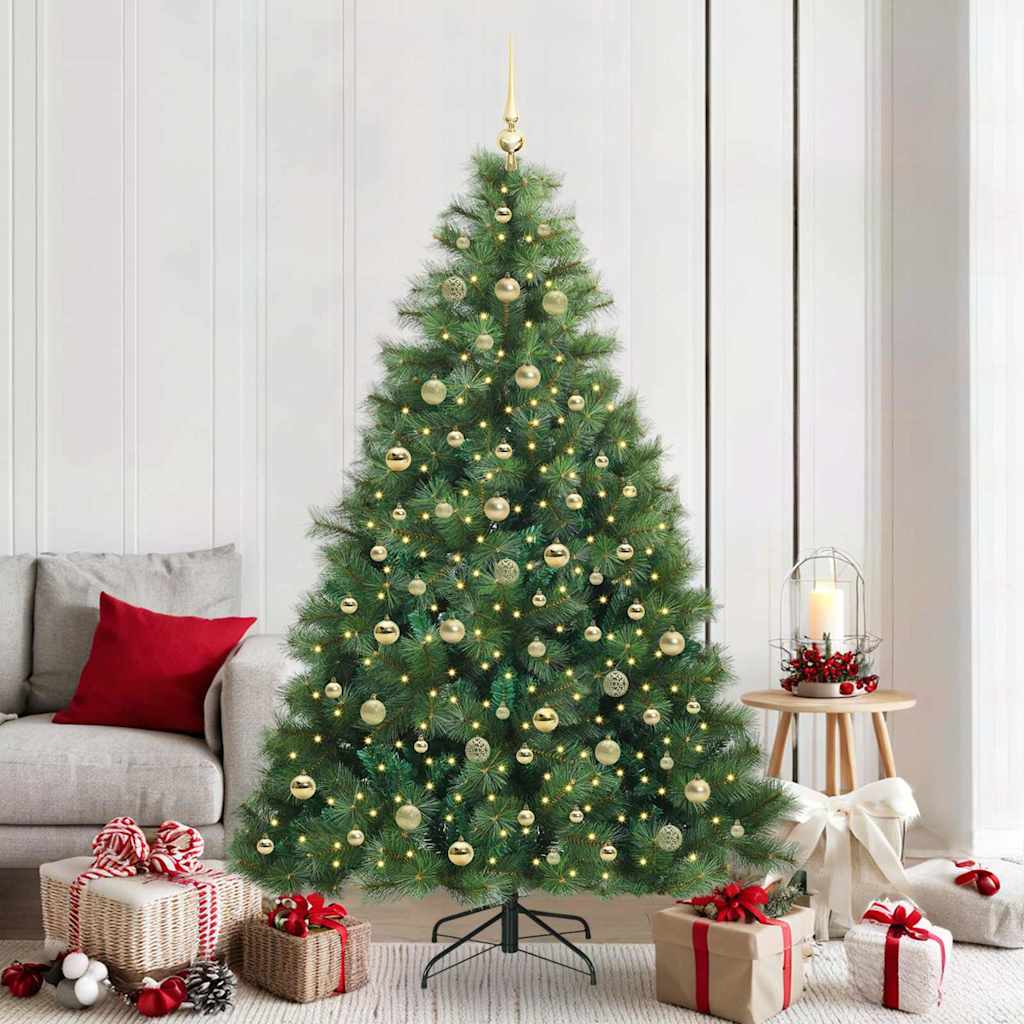 Albero di Natale artificiale con 300 LED Verde 210 cm PE e PVC 3397800