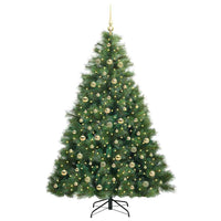 Albero di Natale artificiale con 300 LED Verde 210 cm PE e PVC 3397800