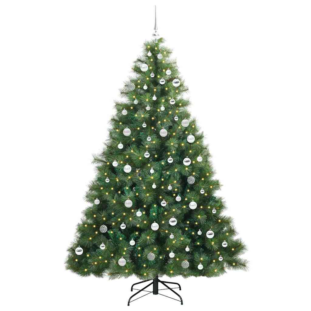 Albero di Natale artificiale con 300 LED Verde 210 cm PE e PVC 3397801