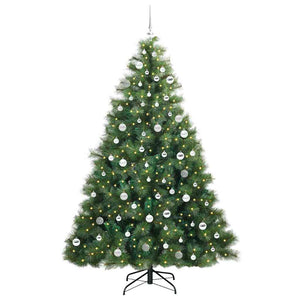 Albero di Natale artificiale con 300 LED Verde 210 cm PE e PVC 3397801