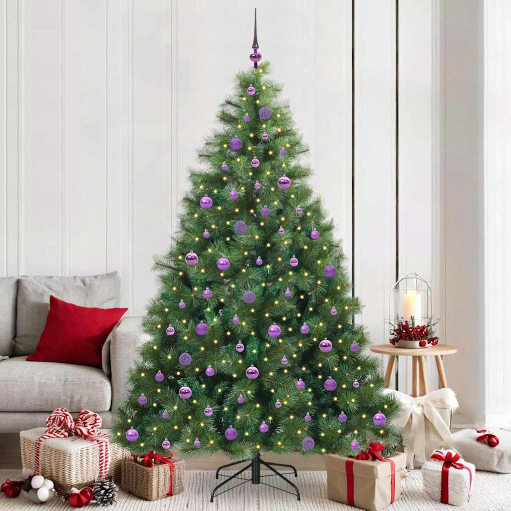 Albero di Natale artificiale con 300 LED Verde 210 cm PE e PVC 3397802