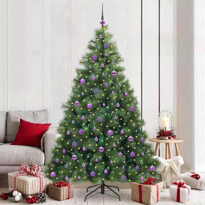 Albero di Natale artificiale con 300 LED Verde 210 cm PE e PVC 3397802