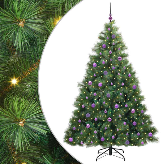 Albero di Natale artificiale con 300 LED Verde 210 cm PE e PVC 3397802
