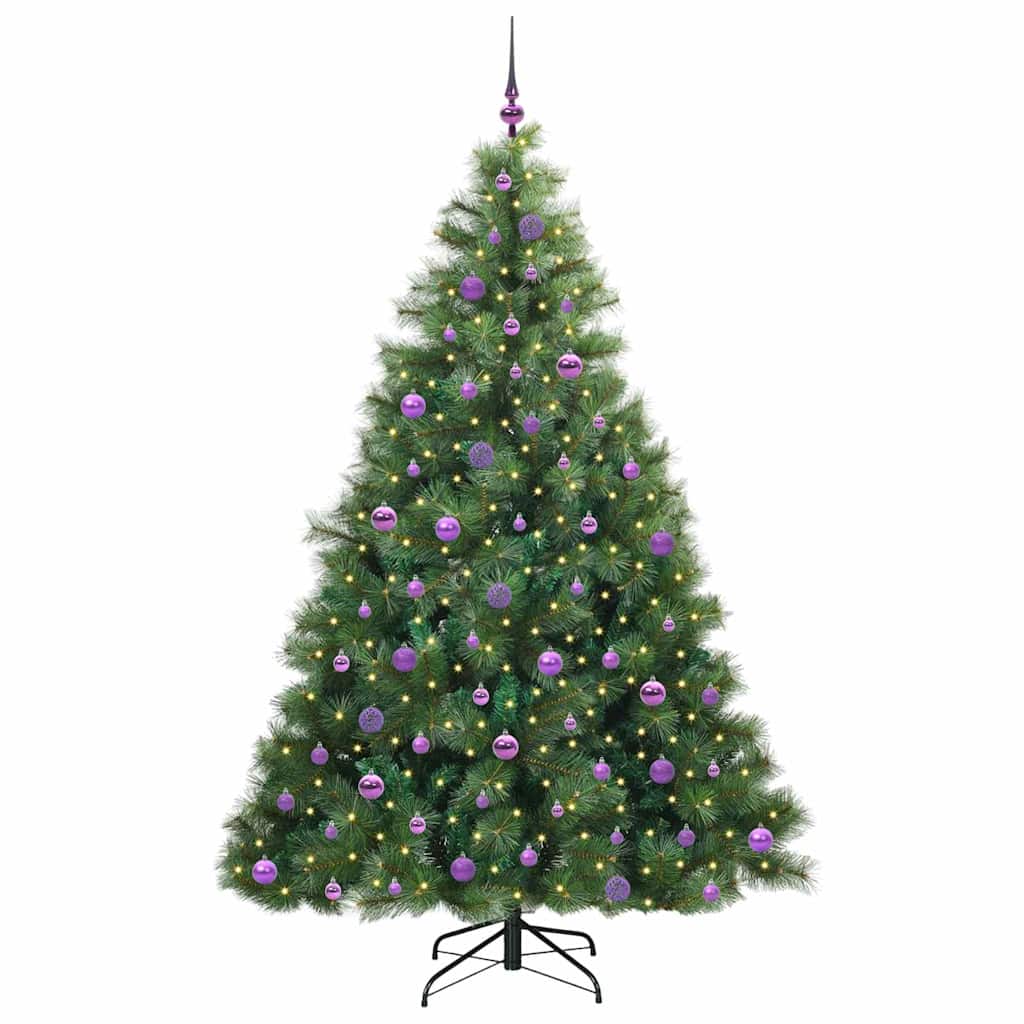 Albero di Natale artificiale con 300 LED Verde 210 cm PE e PVC 3397802