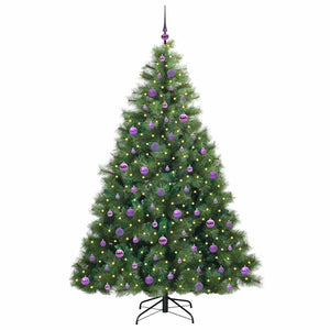 Albero di Natale artificiale con 300 LED Verde 210 cm PE e PVC 3397802