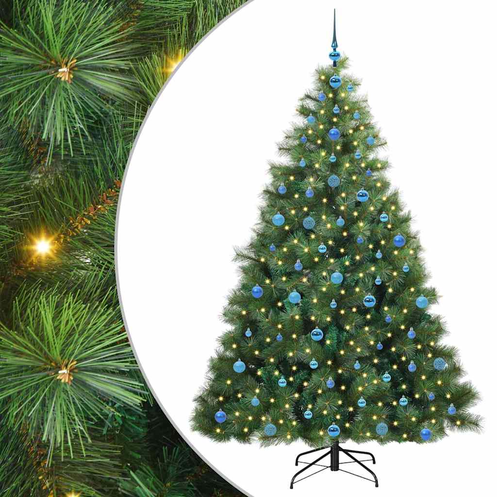 Albero di Natale artificiale con 300 LED Verde 210 cm PE e PVC 3397803