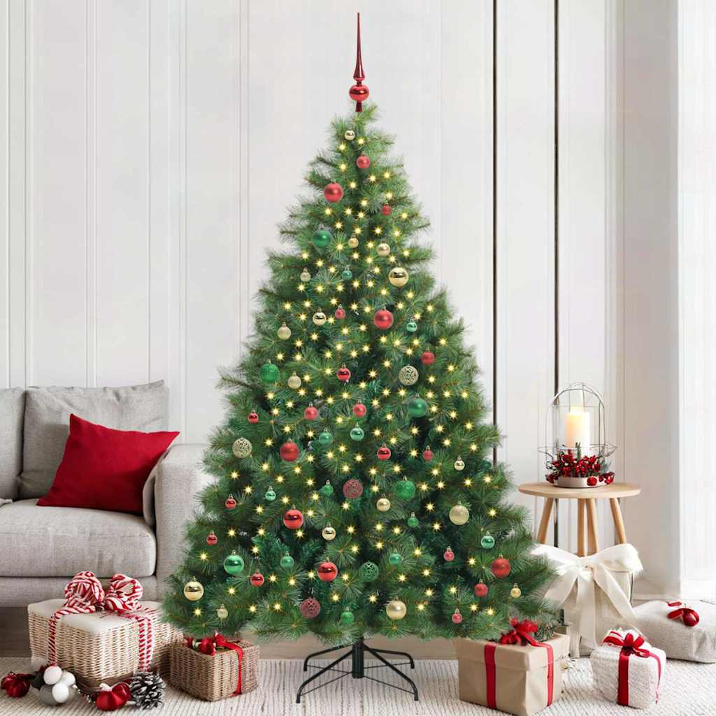 Albero di Natale artificiale con 300 LED Verde 210 cm PE e PVC 3397804
