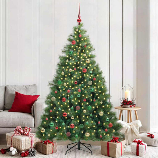 Albero di Natale artificiale con 300 LED Verde 210 cm PE e PVC 3397804