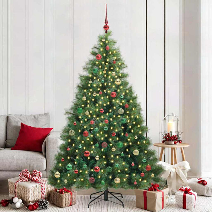 Albero di Natale artificiale con 300 LED Verde 210 cm PE e PVC 3397804