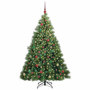 Albero di Natale artificiale con 300 LED Verde 210 cm PE e PVC 3397804