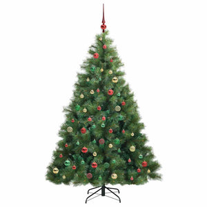 Albero di Natale artificiale con 300 LED Verde 210 cm PE e PVC 3397804