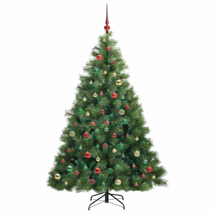 Albero di Natale artificiale con 300 LED Verde 210 cm PE e PVC 3397804