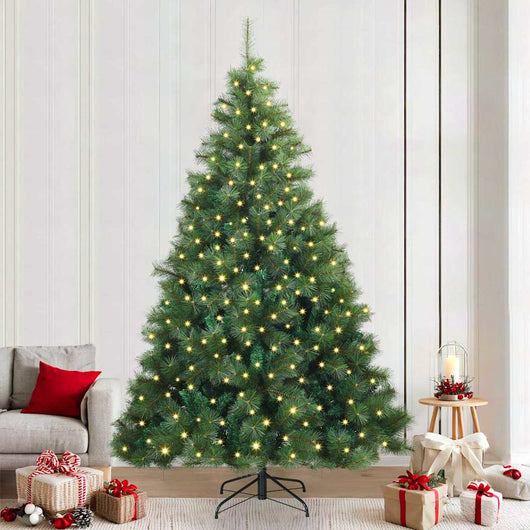 Albero di Natale artificiale con 300 LED Verde 240 cm PE e PVC 3397805