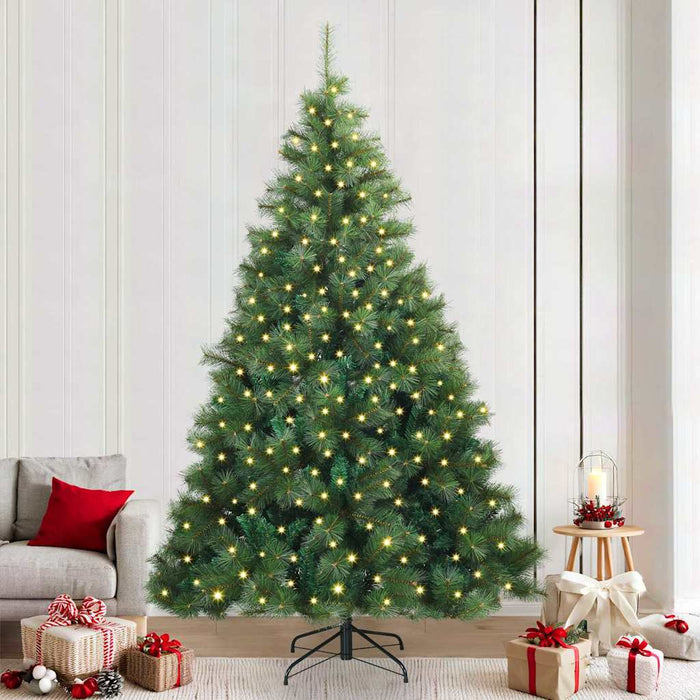Albero di Natale artificiale con 300 LED Verde 240 cm PE e PVC 3397805