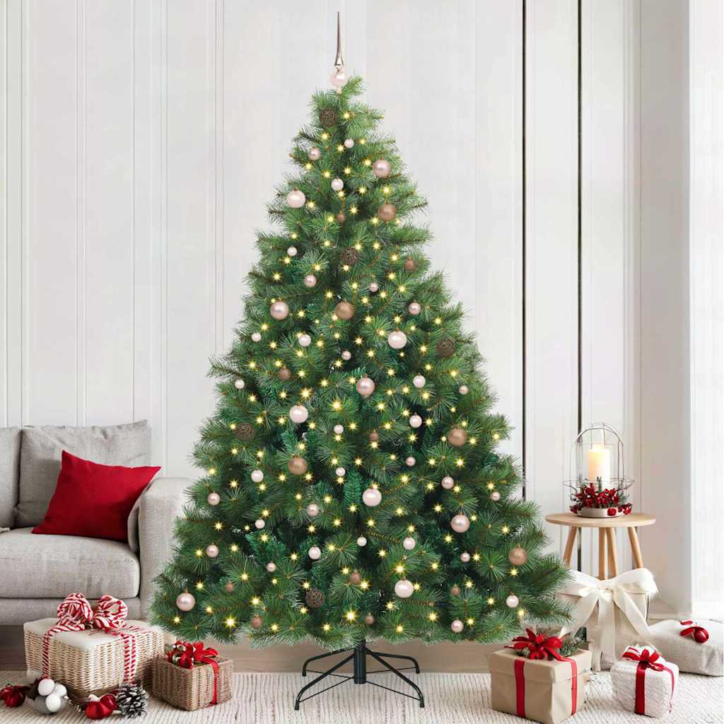 Albero di Natale artificiale con 300 LED Verde 240 cm PE e PVC 3397807