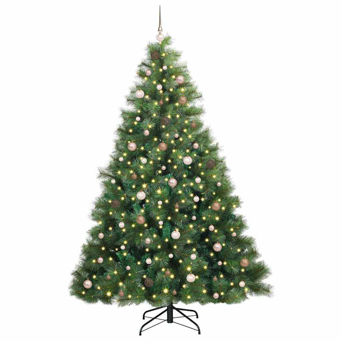 Albero di Natale artificiale con 300 LED Verde 240 cm PE e PVC 3397807