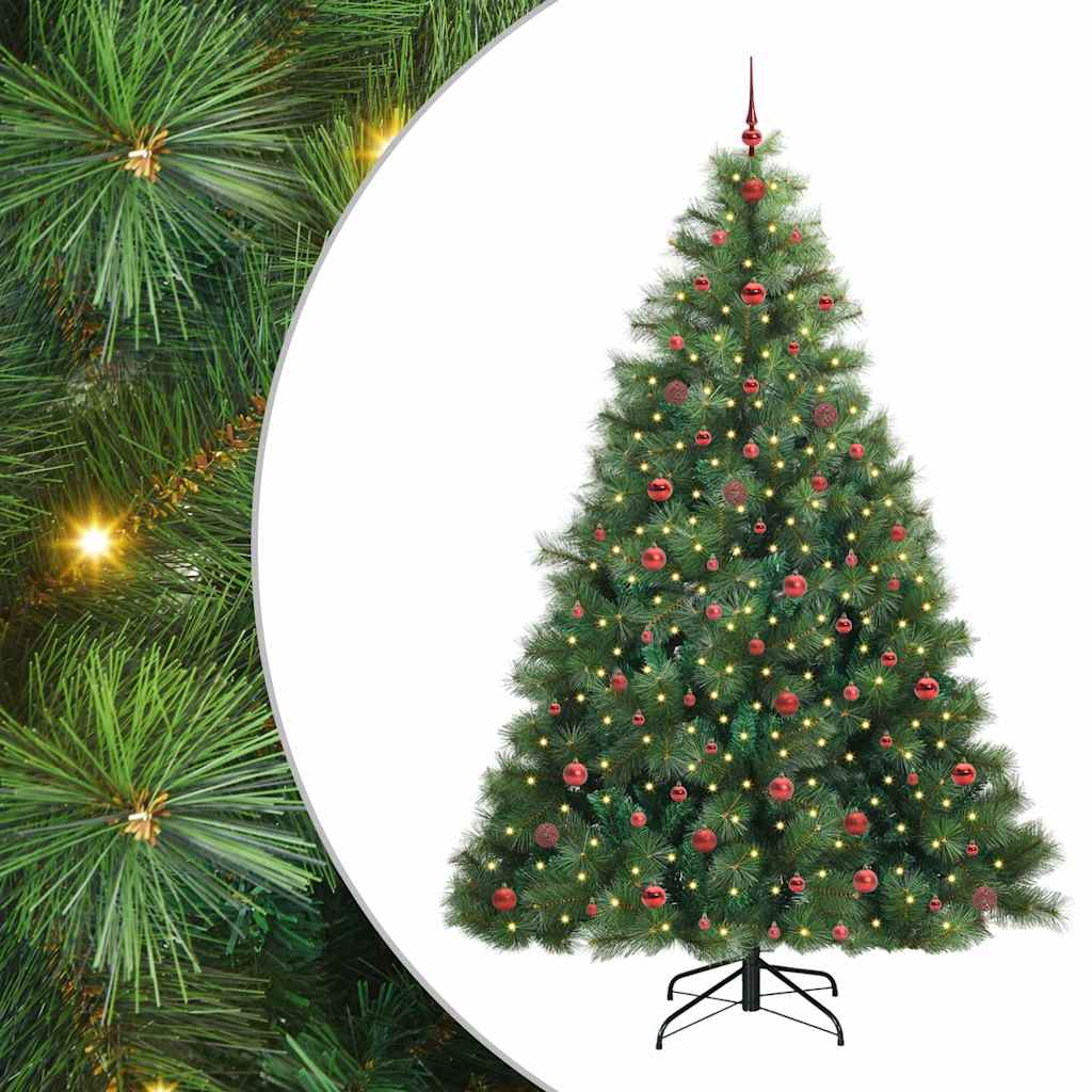 Albero di Natale artificiale con 300 LED Verde 240 cm PE e PVC 3397809