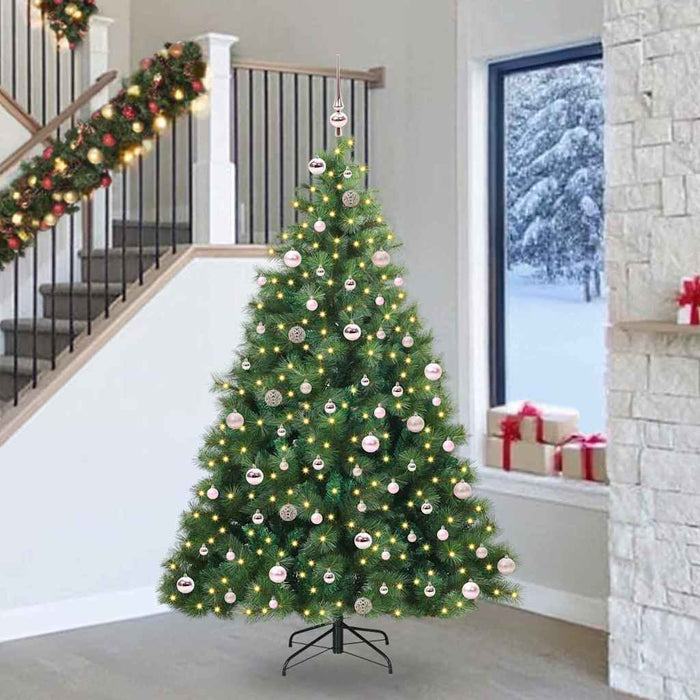 Albero di Natale artificiale con 300 LED Verde 240 cm PE e PVC 3397811