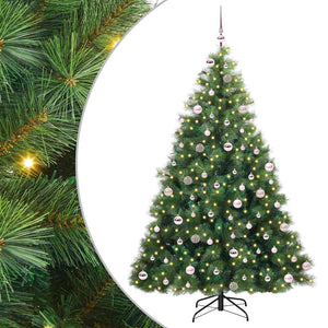 Albero di Natale artificiale con 300 LED Verde 240 cm PE e PVC 3397811