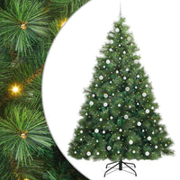 Albero di Natale artificiale con 300 LED Verde 240 cm PE e PVC 3397812