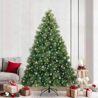 Albero di Natale artificiale con 300 LED Verde 240 cm PE e PVC 3397813