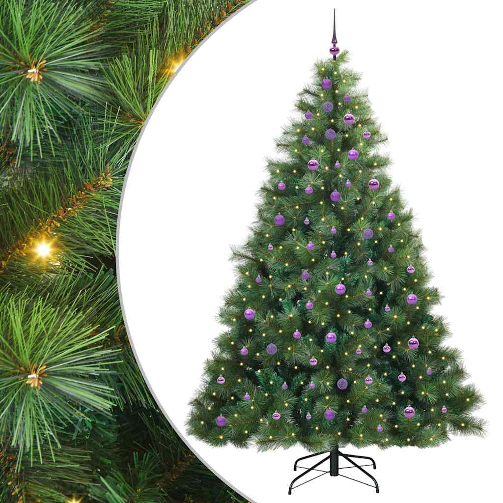 Albero di Natale artificiale con 300 LED Verde 240 cm PE e PVC 3397815