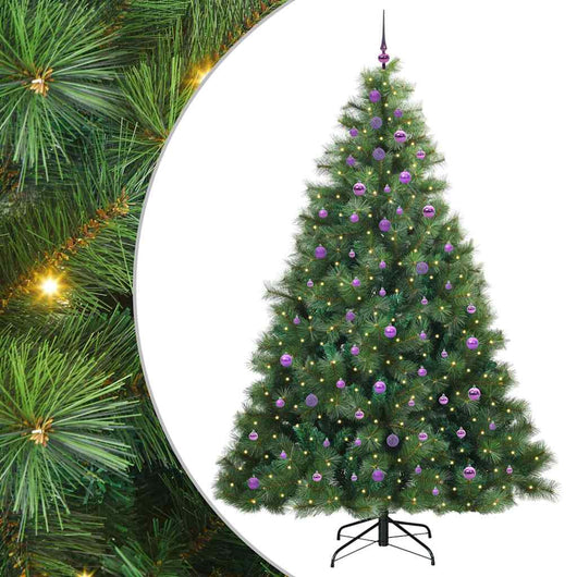 Albero di Natale artificiale con 300 LED Verde 240 cm PE e PVC 3397815