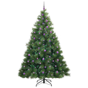 Albero di Natale artificiale con 300 LED Verde 240 cm PE e PVC 3397815