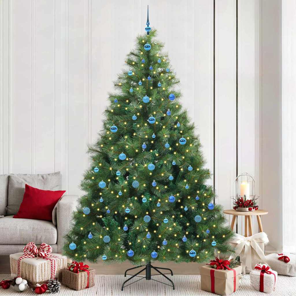 Albero di Natale artificiale con 300 LED Verde 240 cm PE e PVC 3397816