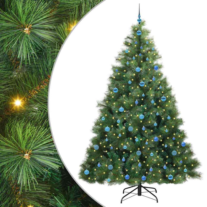 Albero di Natale artificiale con 300 LED Verde 240 cm PE e PVC 3397816