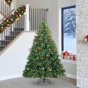 Albero di Natale artificiale con 300 LED Verde 240 cm PE e PVC 3397817