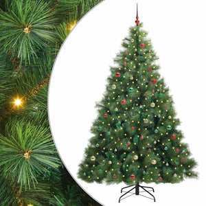 Albero di Natale artificiale con 300 LED Verde 240 cm PE e PVC 3397817