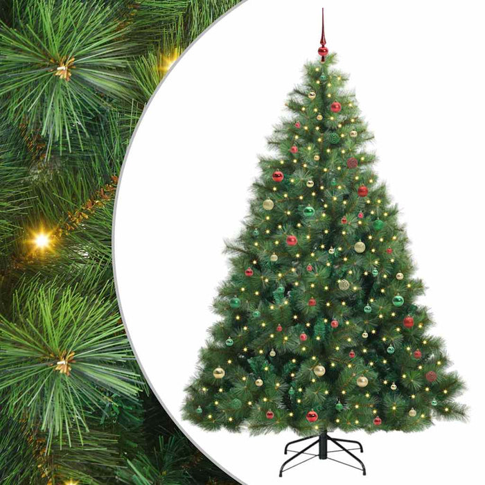 Albero di Natale artificiale con 300 LED Verde 240 cm PE e PVC 3397817