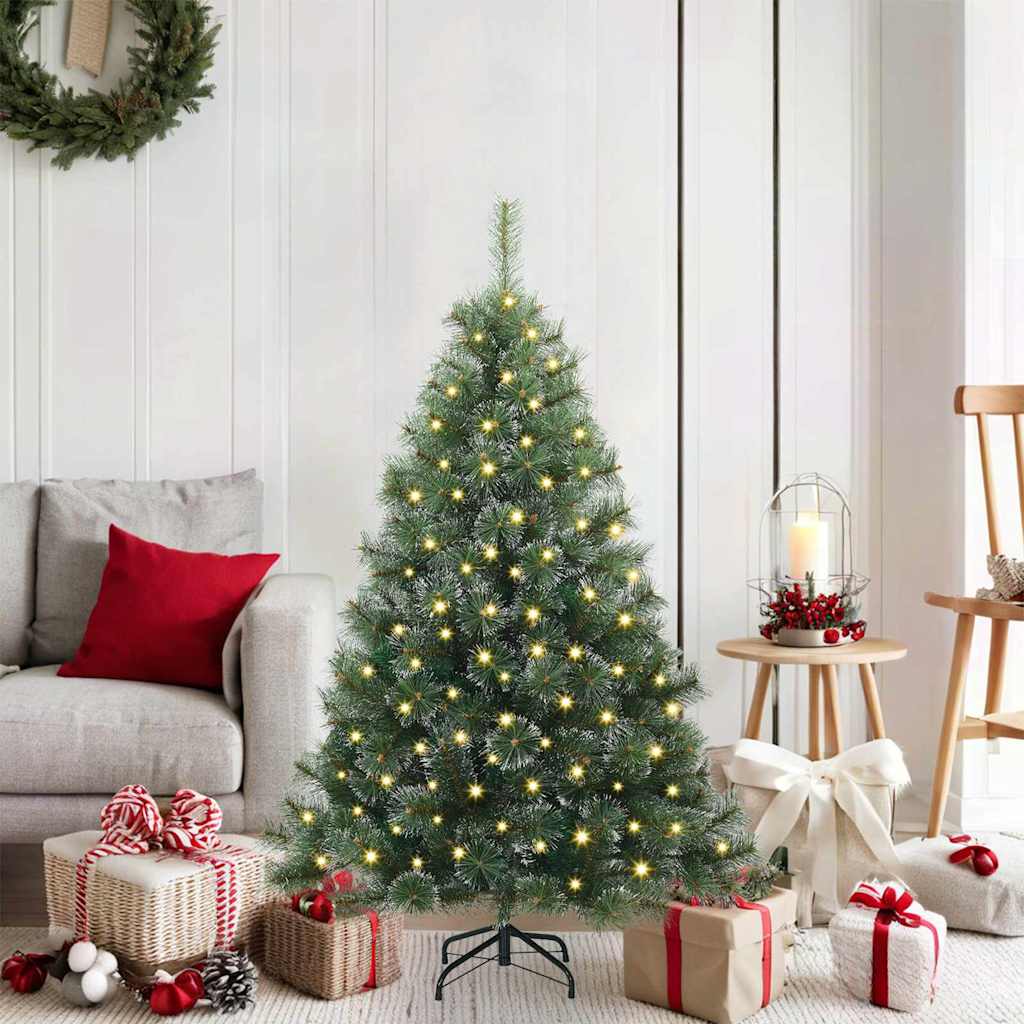 Albero di Natale artificiale con 150 LED Verde 120 cm PE e PVC 3397818