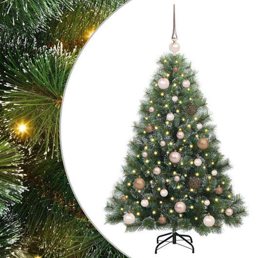 Albero di Natale artificiale con 150 LED Verde 120 cm PE e PVC 3397820