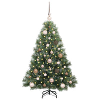 Albero di Natale artificiale con 150 LED Verde 120 cm PE e PVC 3397820