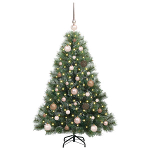 Albero di Natale artificiale con 150 LED Verde 120 cm PE e PVC 3397820