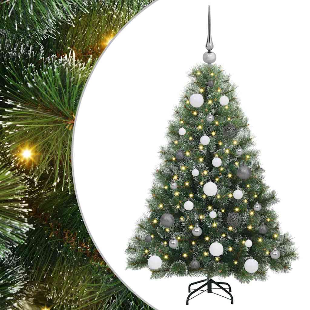 Albero di Natale artificiale con 150 LED Verde 120 cm PE e PVC 3397821