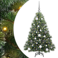 Albero di Natale artificiale con 150 LED Verde 120 cm PE e PVC 3397821