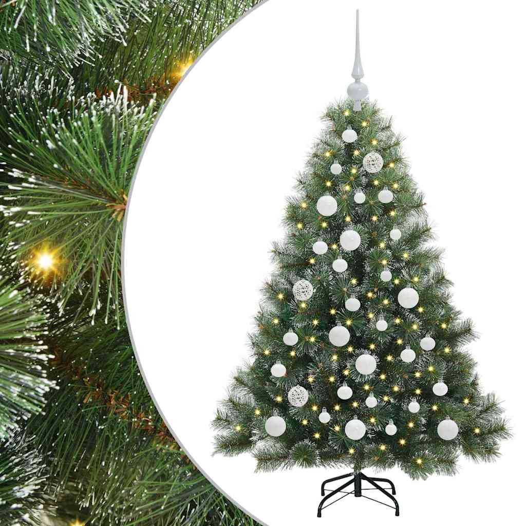 Albero di Natale artificiale con 150 LED Verde 120 cm PE e PVC 3397825
