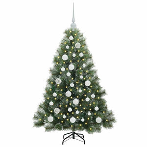 Albero di Natale artificiale con 150 LED Verde 120 cm PE e PVC 3397825