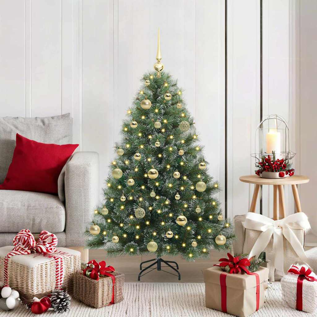 Albero di Natale artificiale con 150 LED Verde 120 cm PE e PVC 3397826