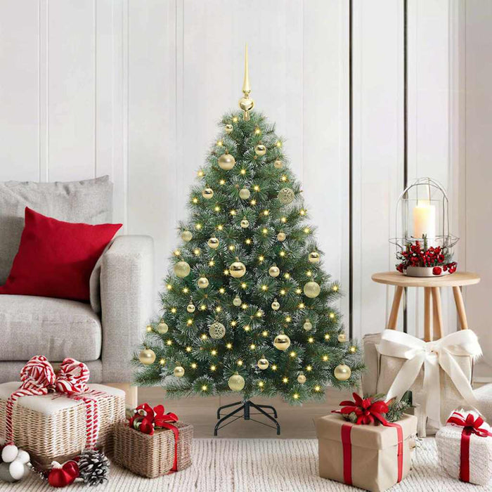 Albero di Natale artificiale con 150 LED Verde 120 cm PE e PVC 3397826