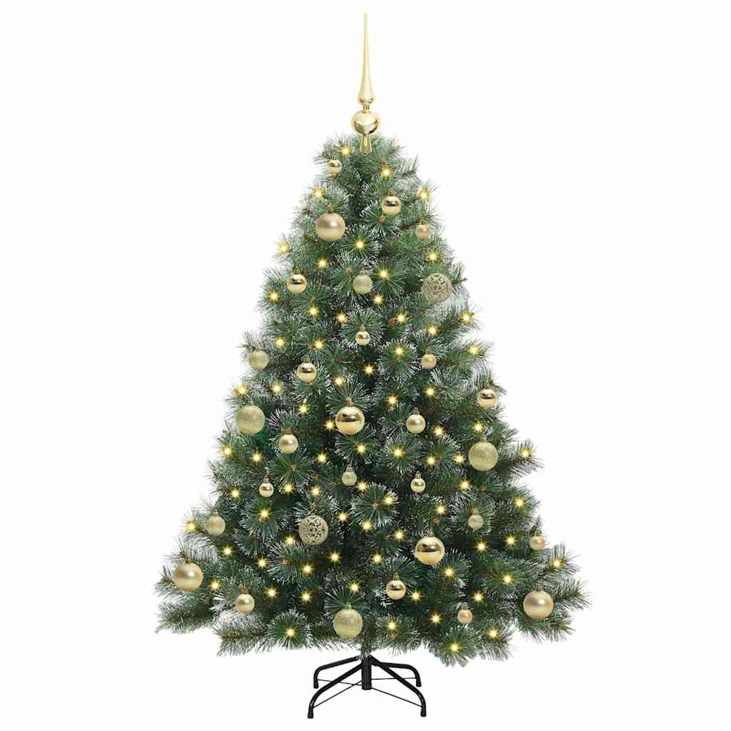Albero di Natale artificiale con 150 LED Verde 120 cm PE e PVC 3397826