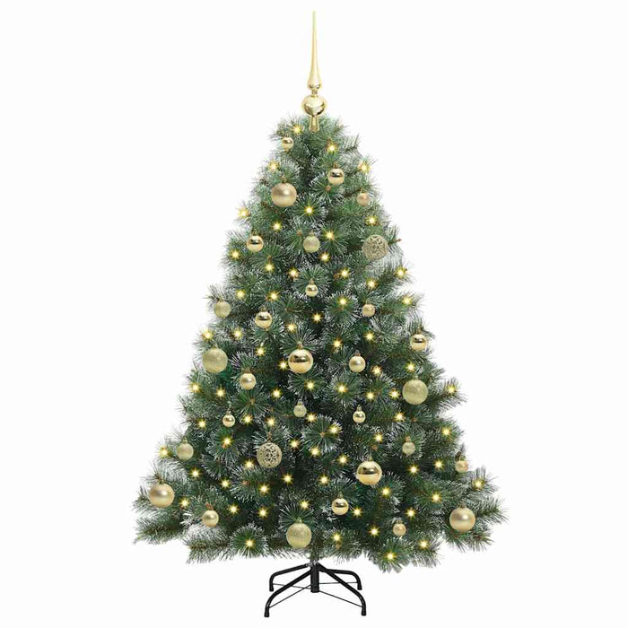 Albero di Natale artificiale con 150 LED Verde 120 cm PE e PVC 3397826