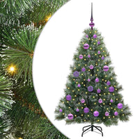 Albero di Natale artificiale con 150 LED Verde 120 cm PE e PVC 3397828